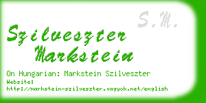 szilveszter markstein business card